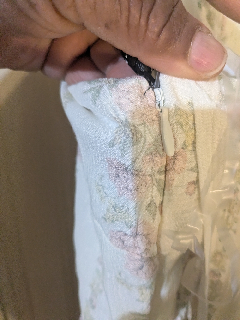 Celebrity Pink Ivory Floral Maxi Dress with Pink & Green Accents - Picture 4 of 5